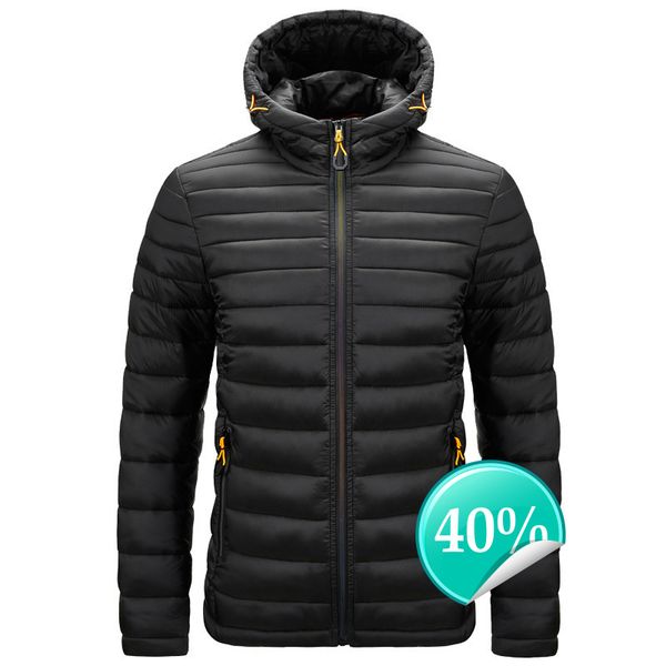 

men's winter warm outdoor down jacket fashion n00fab0, Black