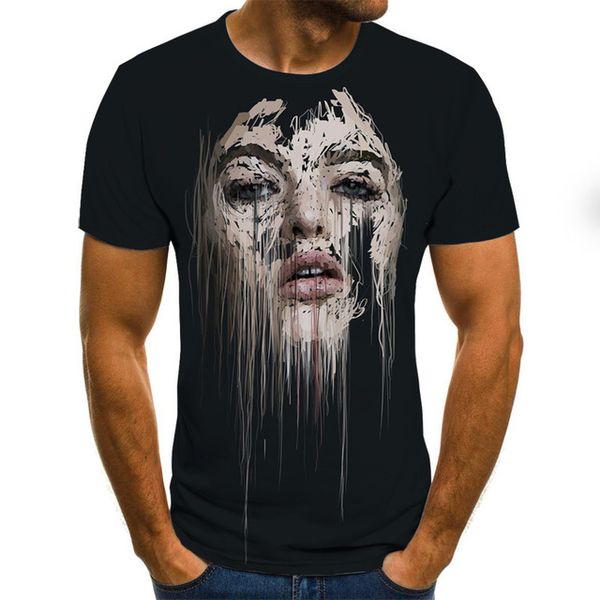 

man tie dye anime 3d print shirts humor plus size horror men clothing