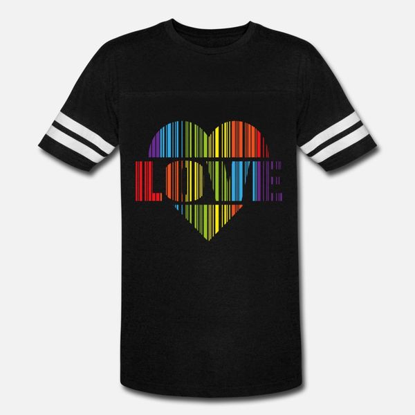 

love heart barcode радуга lgbt тенниски мужчина customize футболка вокруг шеи письма смазливой нового стиля весна outfit рубашка