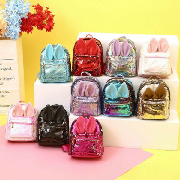 

Kids Toddler Girls Backpack Kindergarten Schoolbag Gift Children's Rabbit Ear Sequins School Bag Baby Backpacks
