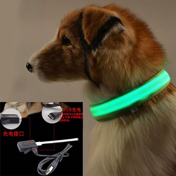 

explosive led luminous pet collar small dog pet collar charging factory direct sales