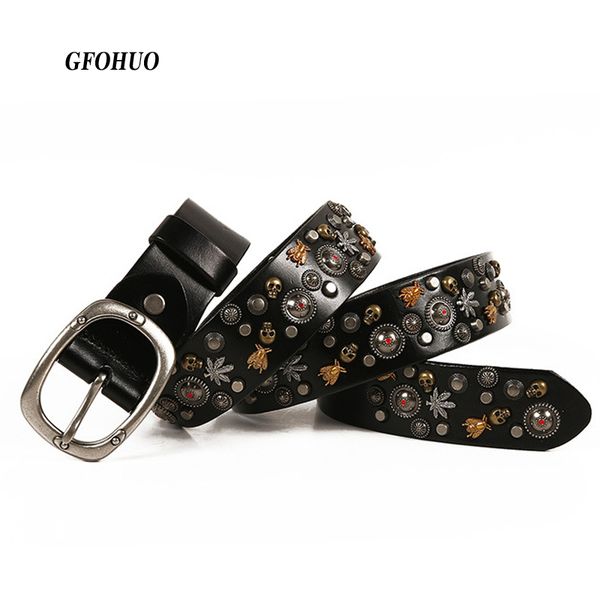 

layer luxury designers genuine leather belts men alloy pin buckle rivets belt women's casual belt for jeans male, Silver