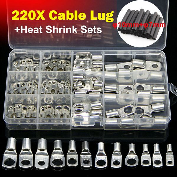 

starter cable heat shrink tubing wire ring crimped terminal set electrical tool