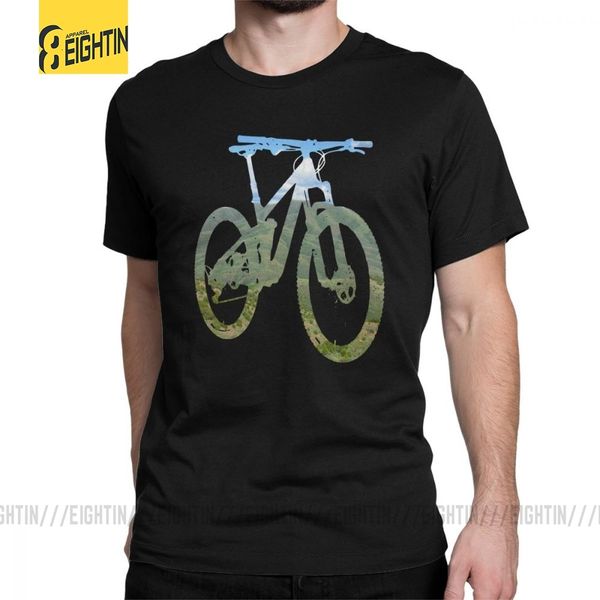 

горный велосипед горный и небо mtb коллекция человека тенниска удивительные очищенная хлопка с коротким рукавом майка шею t-shirt