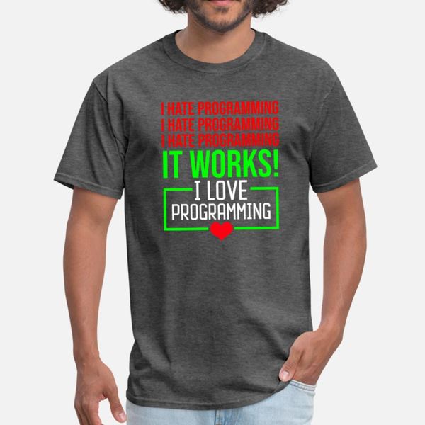 

i hate programming support ine service pc gift t shirt men custom cotton euro size s-3xl formal sunlight comfortable spring outfit