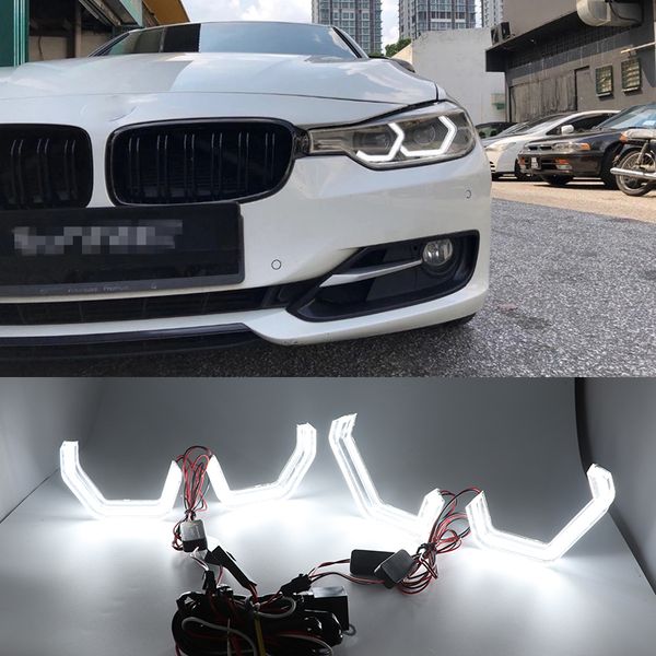 

white crystal angel eyes kits iconic m4 style day light drl for 3 series f30 320i 328i 335i 330i 340i 318i 330e 340i 2013-17