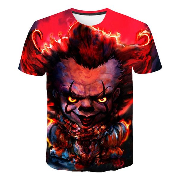

the clown joker face male clown short sleeved 3d print shirts hentai anime kawaii men clothing