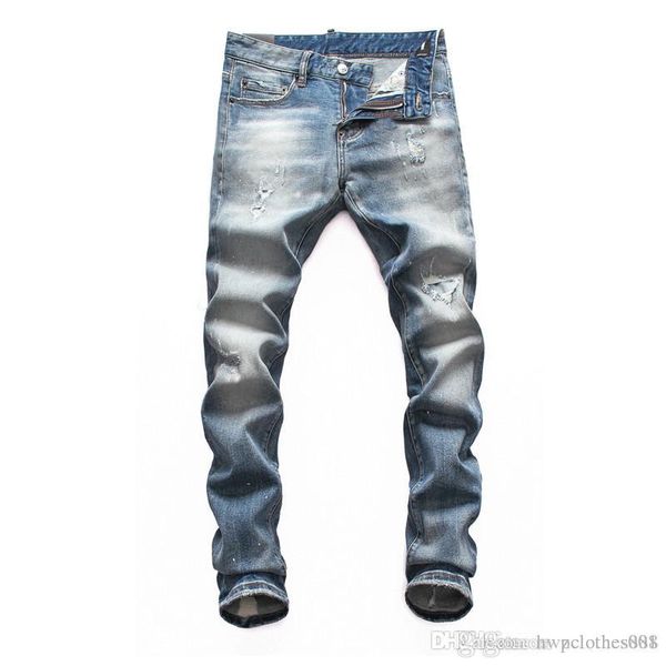 

2020 men s designer jeans brand designer mens skinny jeans embroidery pants fashion holes mens pants trousers us size 28-38, Blue
