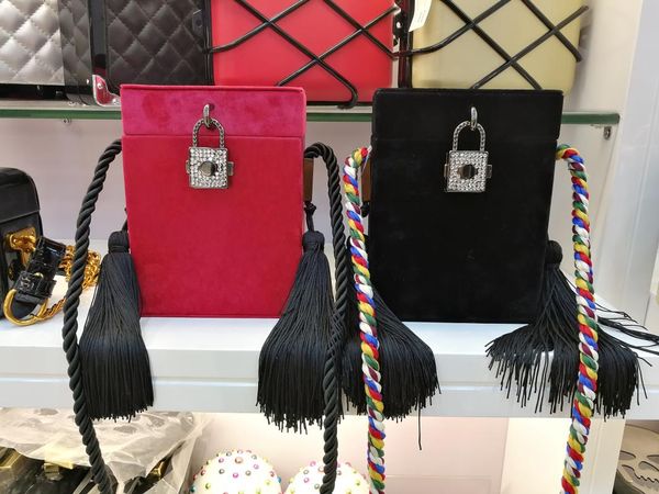 

red velvet flap bags women party purse black box clutch shoulder bags