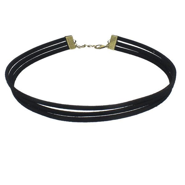 

multilayer lace fashion women drop jewelry flocking black lace necklace collar choker necklace bdegarden exyuw, Golden;silver