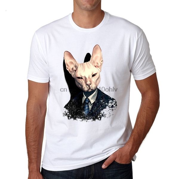 

new arrivals sphynx cat t shirt summer men's casual streetwear short sleeve tee shirts