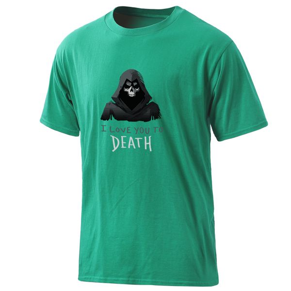 

mens i love you to death horror print 100% cotton t-shirts 2020 fashion summer clothing o-neck tee shirts casual leisure homme