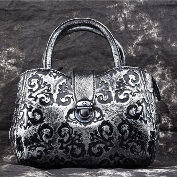 

genuine leather handle crossbody bags embossed brush color vintage new hobo tote purse shoulder messenger handbag women bag