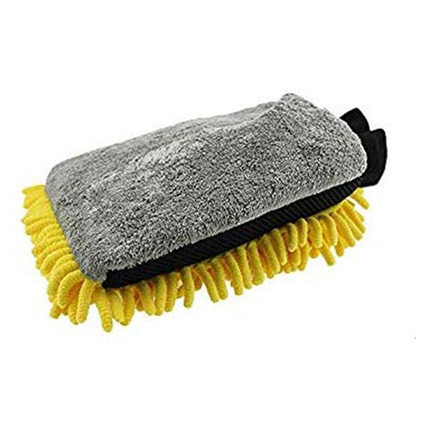 

car wash mitt microfiber waterproof premium chenille sponge car gloves, Blue;gray