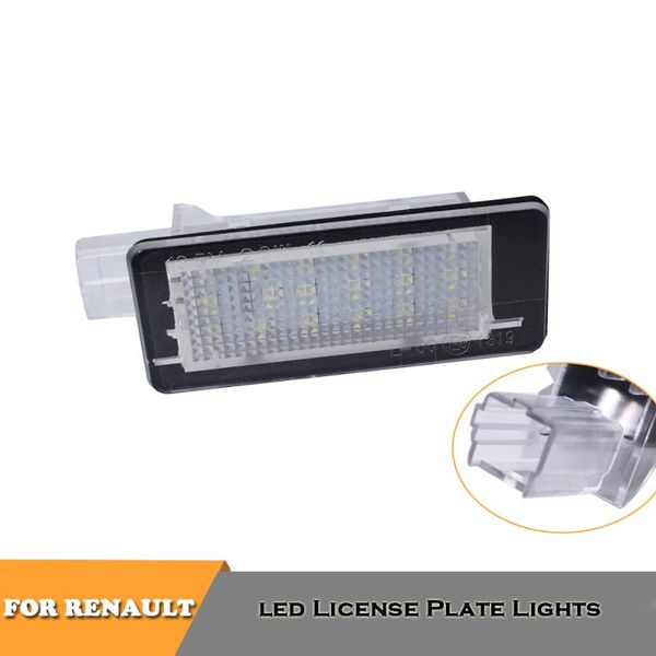 

2x car styling no error led rear number plate lights for clio captur escape fluence grandtour laguna master megane zoe