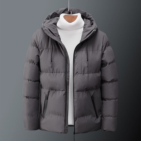 

men's down & parkas rlyaeiz mens winter jackets coats 2021 korean casual short cotton padded hooded jacket thick warm parka coat casaco, Black