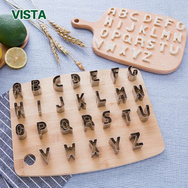 

26pcs fondant mold embosser алфавит письмо из нержавеющей стали формочки diy