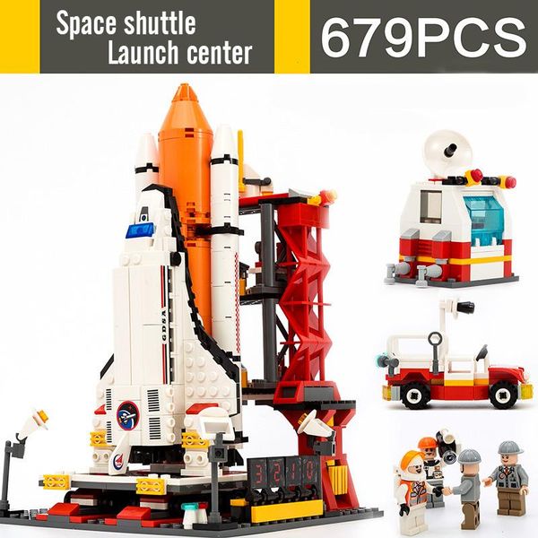 

gift aircraft toy building children space building series rocket block environmental protection set block simulation qylory mywjqq