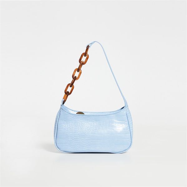 

vintage crocodile pattern women chain shoulder bags retro pu leather bags solid ladies small messenger handbag female