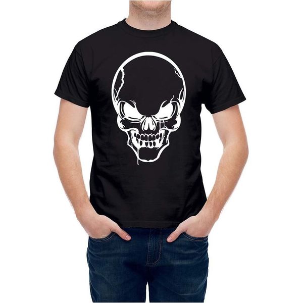 

fashion design tshirt angry mad skull evil t2334w o-neck hipster tshirts