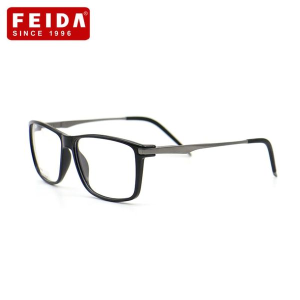 

feida brand eyeglasses frames men transparent tr90 frame reading glasses 2020 fashion eyeglasses men frame 6016, Black
