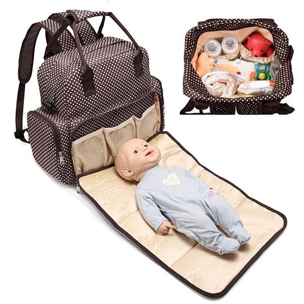 

dots design multifunctional baby reclining diaper bag maternal and child out bag, large size diaper bags