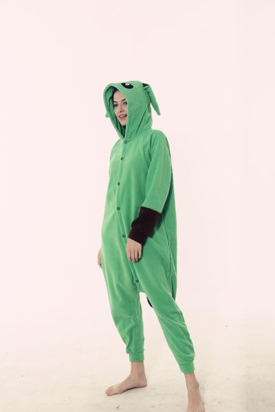 

осень зима фланель новый мультфильм животных цельный пижамы рождество талисман костюмы оптовой, Red;yellow