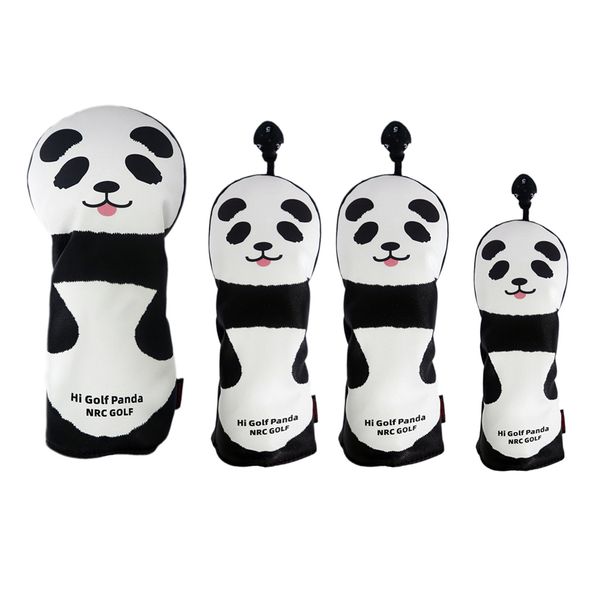 

4pcs golf animal shape sports golf club headcover wood driver head cover xmas gift with interchangeable number tags #1 3 5 ut