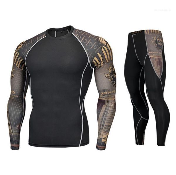 

drying breathable fitness slim skinny suits males sport casaul clothes mens breathable 3d print tracksuits autumn winter designer quck, Black