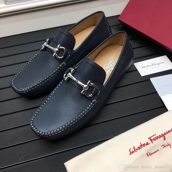 

2020 latest dark blue leather casual shoes men casual shoes fashion trend comfortable shoe size 39-44 type 39745400601