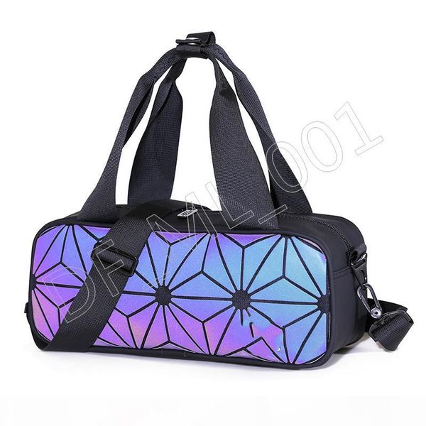 

geometric lingge splicing luminous single shoulder messenger bag men's and women's sports leisure large capacity small messenger b