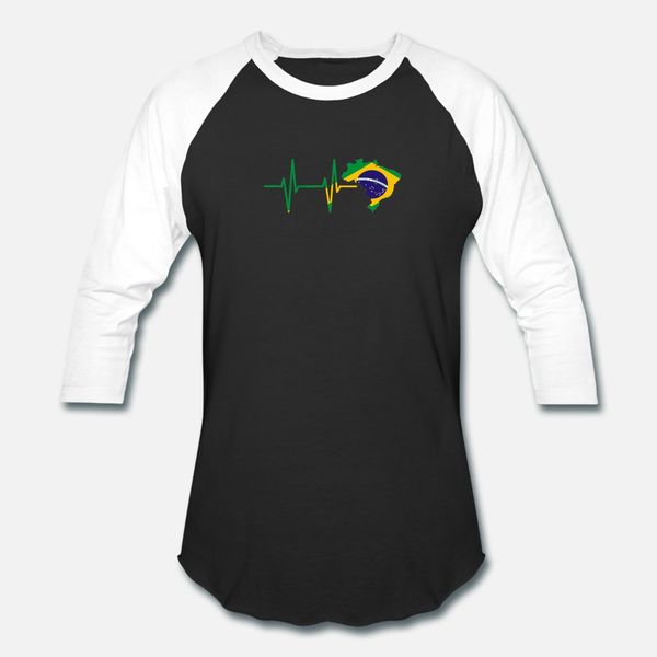 

puls brazil heartbeat brazilian gift t shirt men designing short sleeve crew neck gents anti-wrinkle fashion summer style letter shirt