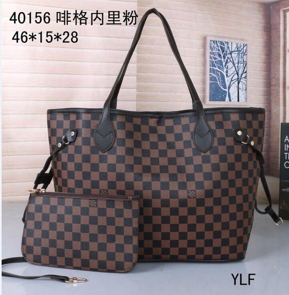 

4 colors lattice 2pcs set women handbag handbag l ladies designer designer handbag lady clutch purs