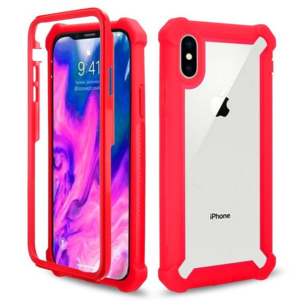 

cgjxshybrid 3in1 clear soft tpu hard pc back cover phone case for iphone 7 8 plus samsung s8 s9 s10 plus
