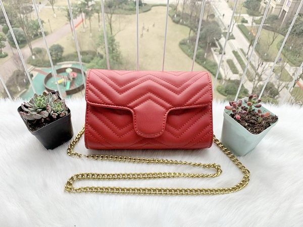 

womens designers shoulder bag pu leather gold chain bag woman cross body pure color female luxurys women handbag 21cm to p quality hong
