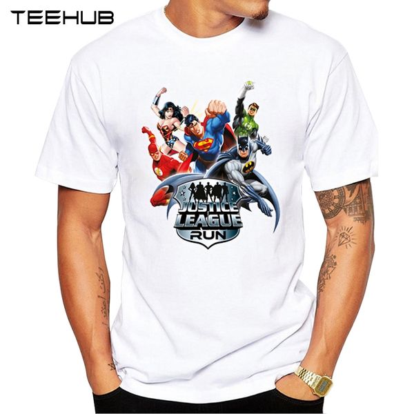 

new arrivals 2019 teehub cool men's fashion justice league design t-shirt short sleeve o-neck hipster superman tee