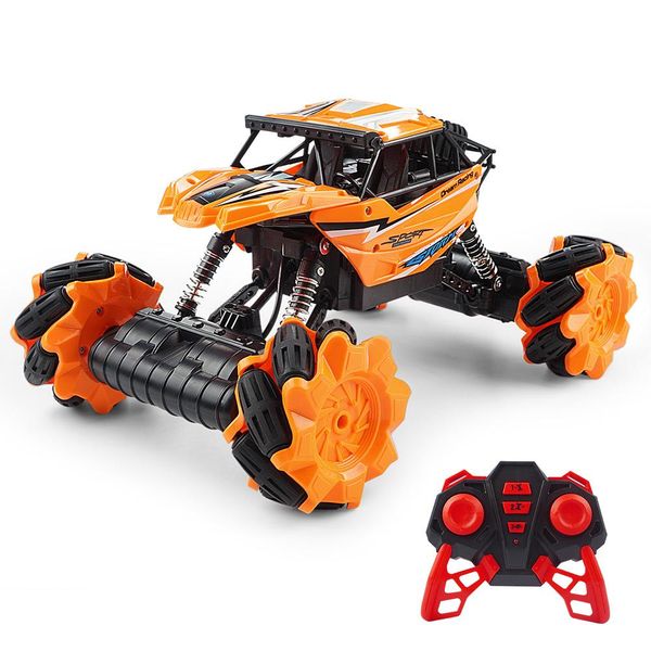 

kids electric remote control model cars 360 rotation four-wheel climbing vehicle with cool light toys 2.4gr/c off-road drift boys gift 02