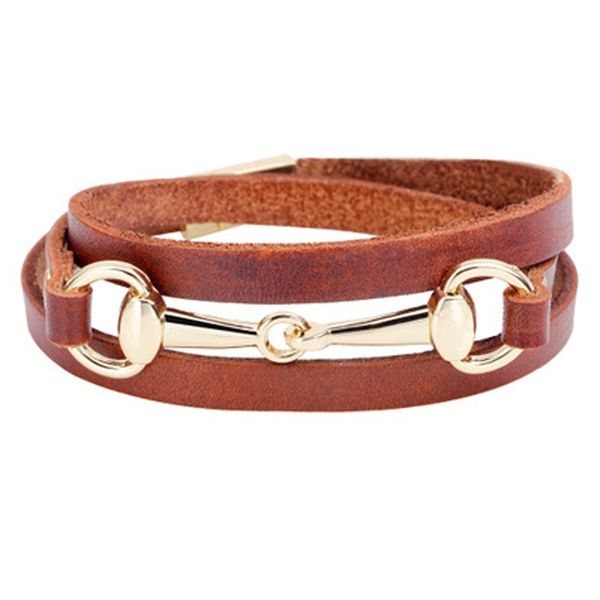 

1 pc leather bracelet multi-layer alloy bracelet women's retro punk casual jewelry accessories, Golden;silver