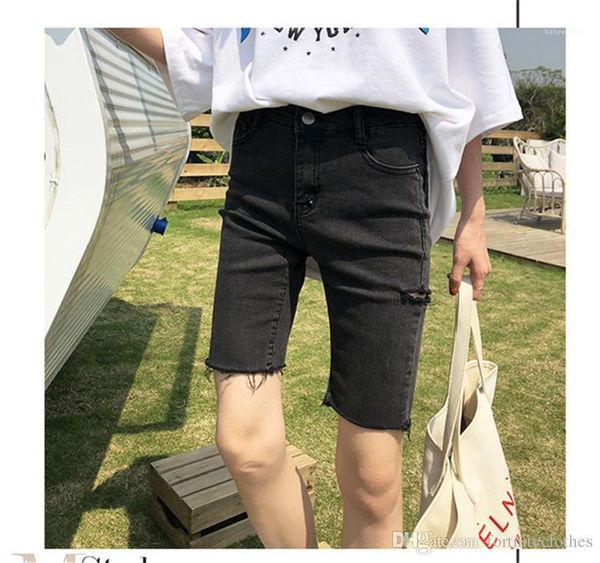 

дыры шорт моды обычных дам колена шорты donna zipper fly коротких штаны дизайнер женщины лето, White;black