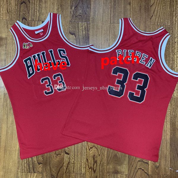 

Men Chicago Bulls 33 Pippen Mitchell & Ness Red 1997-98 Hardwoods Classics Authentic Player Jersey 01