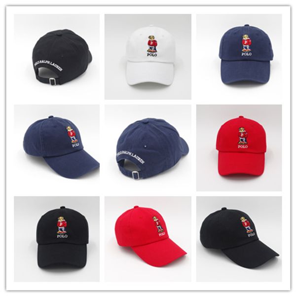 

2020 classic style white blue black colors polo bear hats for men hip hop snapback caps visor casquette baseball cap, Blue;gray