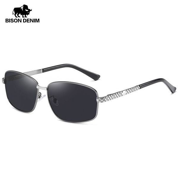 

bison denim 2020 new classic men sunglasses square alloy frame polarized uv400 tac lens driving eyewear sun glasses for meny9581, White;black