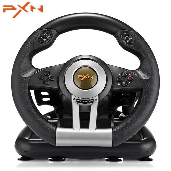 

cgjxspxn v3ii racing game steering wheel usb vibration dual motor with foldable pedal for ps3 ps4 xbox one gaming remote controller t191227