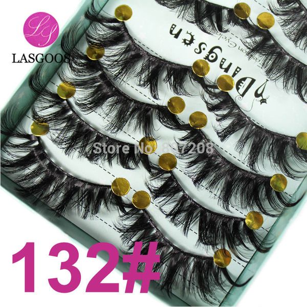 

false eyelashes 10 pairs/lot 3d v type crisscross thick fluffy eye lash extension lashes strips for fashion lady make-up 3d-132