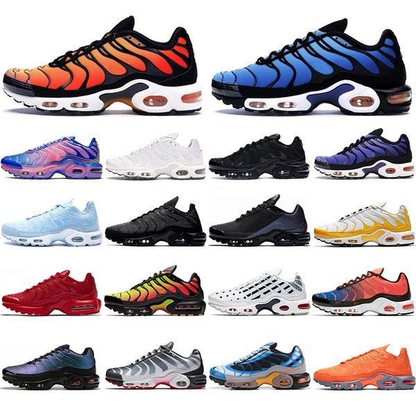 

tn fashion men running shoes triple black white hyper blue voltage purple pimento fade blue pink mens trainers runner sport sneakers 40-47