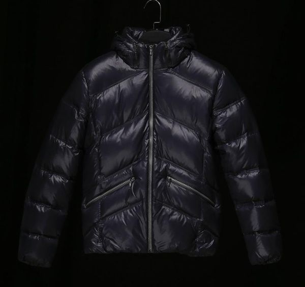 

malidinu 2019 men down jacket winter down coat 70%white duck shiny jacket mens casual thick winter jackets003, Black
