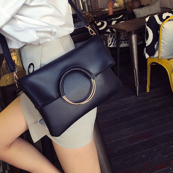 

women's bag ring different size bags fashion simple women's bag folding clutch shoulder/crossbody yubai