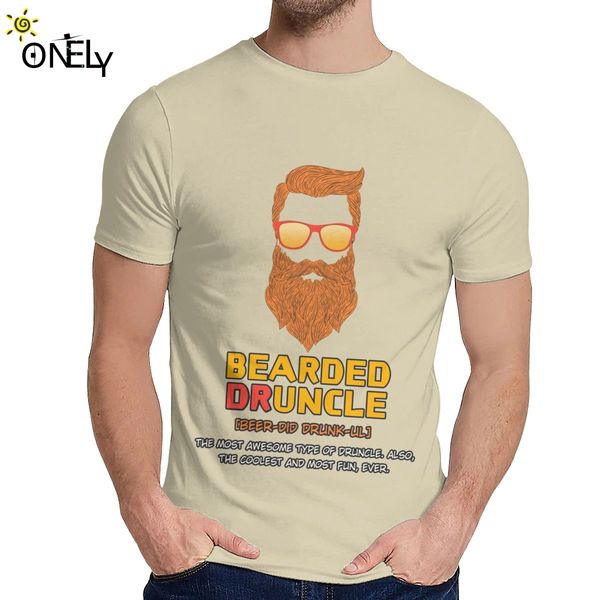 

for men t-shirt red bearded druncle 100% cotton funny man's o-neck cartoon design t-shirt