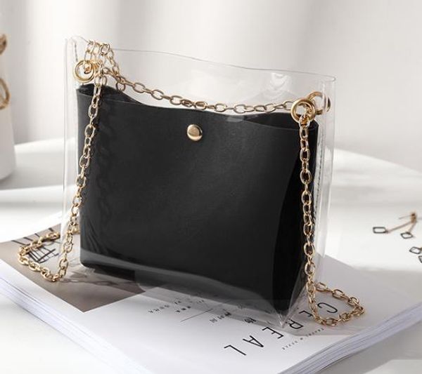 

designer 2020 new trend bucket bag all-match transparent jelly picture mother shoulder bags