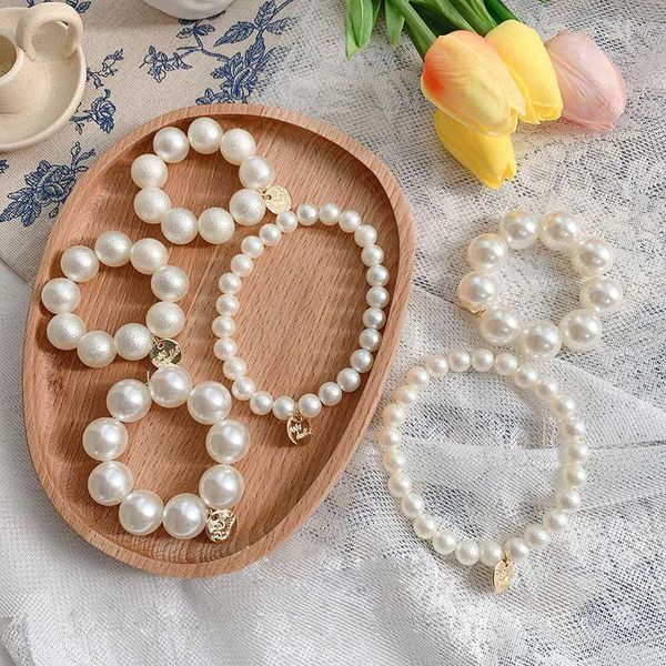 

h:hyde women elegant pearls elastic hair bands holder scrunchies headband sweet rubber bands fashion hair accessories, Golden;silver